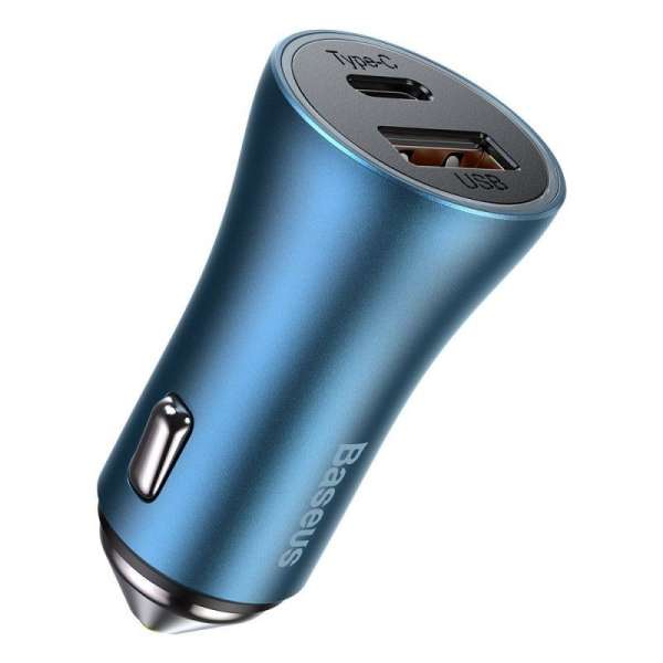 Baseus Golden Contactor Pro 40W Car Charger Blue