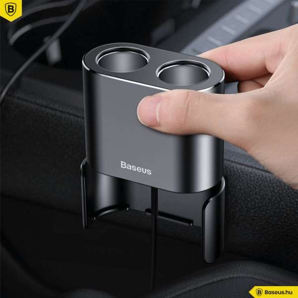 Baseus High Efficiency 2 Car Charger Black