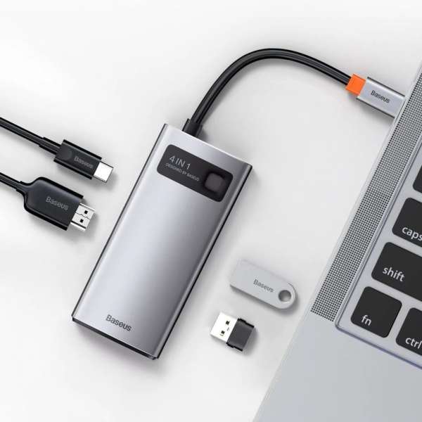 Baseus Metal Gleam Docking Station Silver