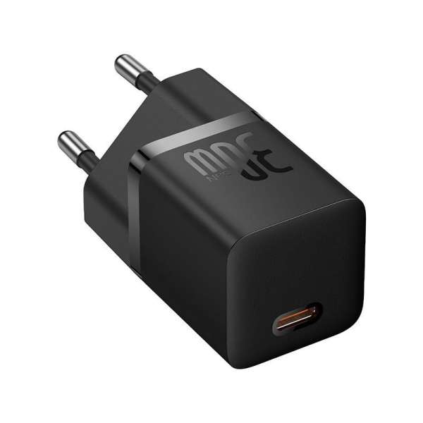 Baseus P10110902113-01 USB-C GaN5 mini 30W mains charger Black