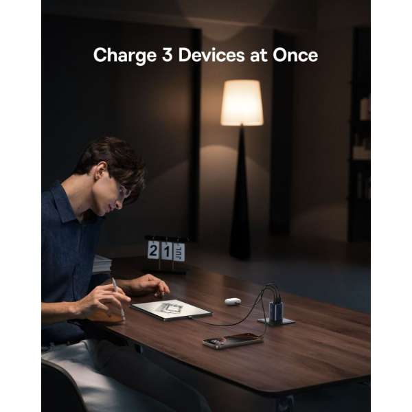 Baseus PicoGo AE11 Fast Charger 2C+U 67W EU Cosmic Black