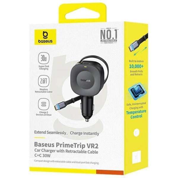 Baseus PrimeTrip VR2 Car Charger Black