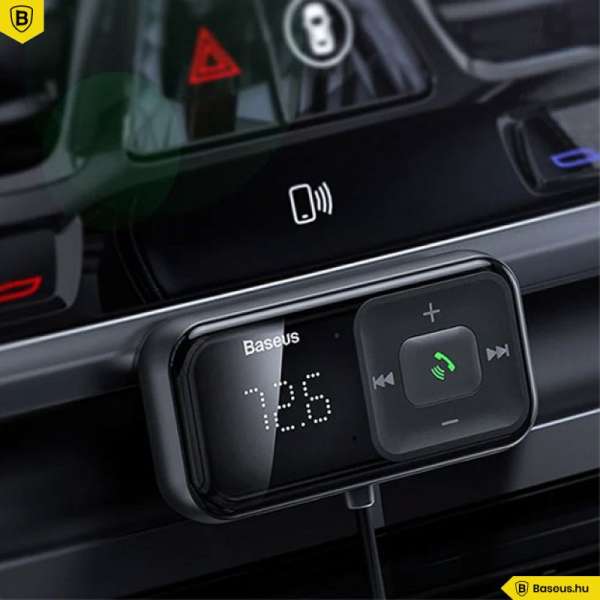 Baseus S-16 FM transzmitter Black