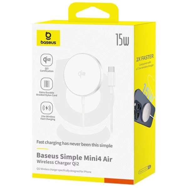 Baseus Simple Mini4 Air Magnetic Wireless Charging Stand 15W Silver