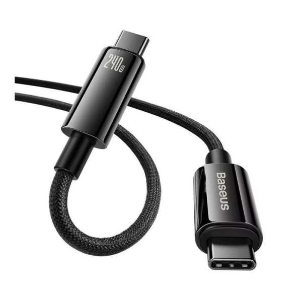 Baseus Tungsten Gold USB-C - USB-C 240W Cable 2m Black