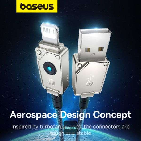 Baseus Unbreakable USB A to iP lightning 5V-2.4A cable 1m White