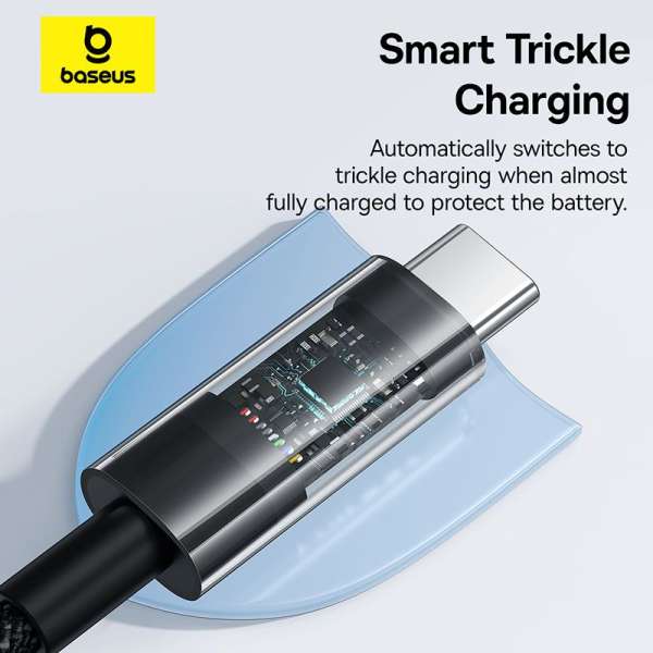 Baseus USB A to USB C 100W fast charging Data cable 1m Black