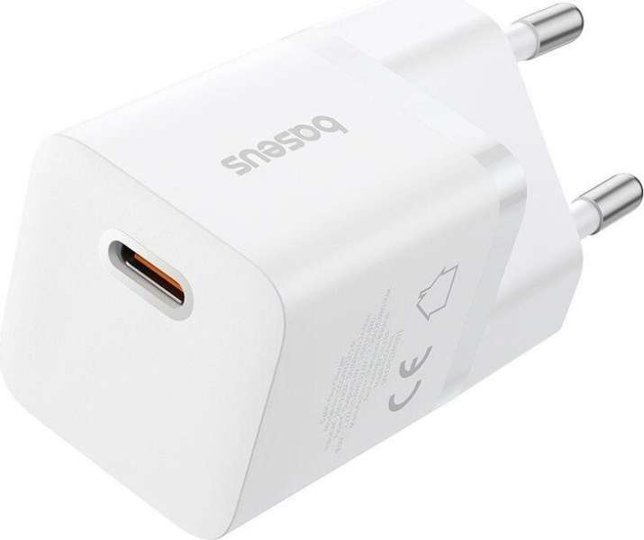 Baseus USB-C GaN5 mini 25W mains charger White