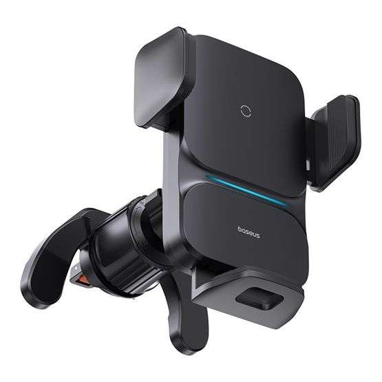 Baseus Wisdom Auto Alignment Car Air Vent Mount Wireless Charger Qi - 15W Black