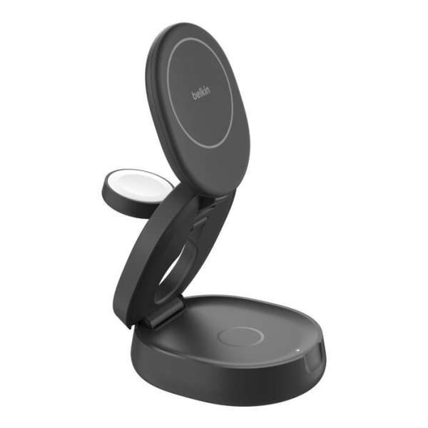 Belkin Boost Charge foldable magsafe 3-in-1 Charger Qi2 Black