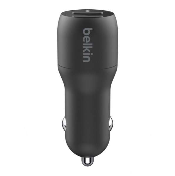 Belkin Boost Charger Dual USB-A Car Charger 24W + USB-A to Lightning Cable Black