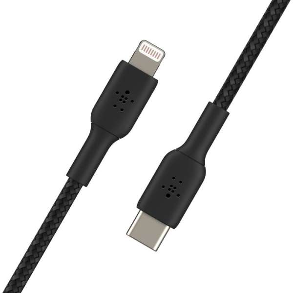 Belkin BoostCharge Braided USB-C to Lightning Cable 1m Black