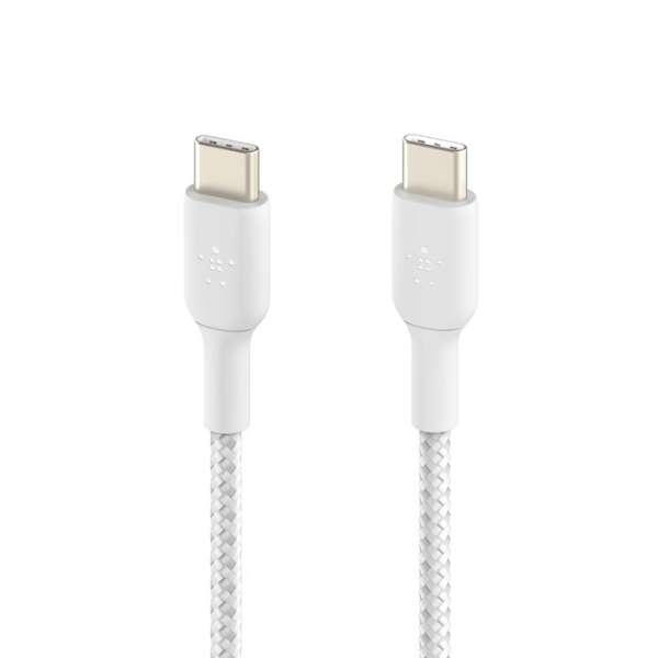 Belkin BoostCharge Braided USB-C to USB-C Cable 1m White