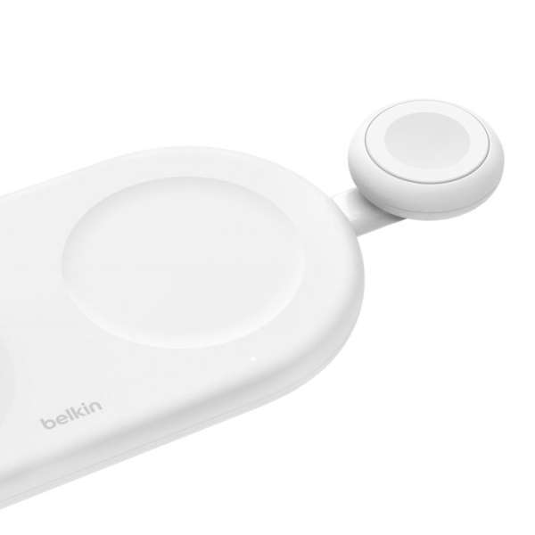 Belkin BoostCharge Portable USB-C Apple Watch Charger White