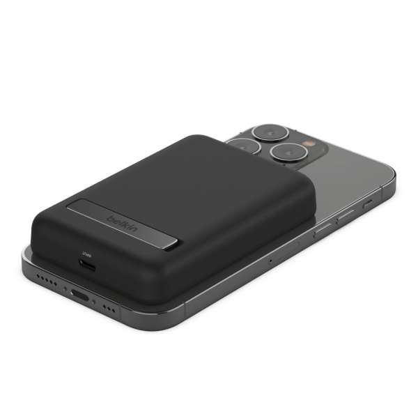 Belkin BPD004BTBK BoostCharge Magnetic Wireless 5000mAh PowerBank + Stand Black