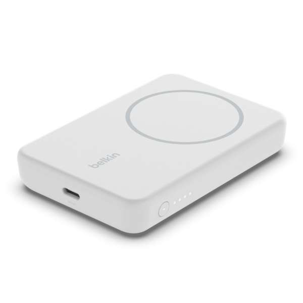 Belkin BPD004BTWT BoostCharge Magnetic Wireless 5000mAh PowerBank + Stand White