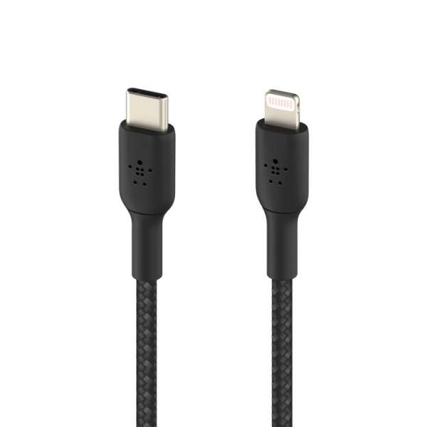 Belkin Braided USB-C to Lightning Cable 2m Black