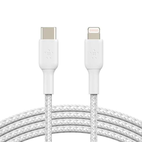 Belkin Braided USB-C to Lightning Cable 2m White