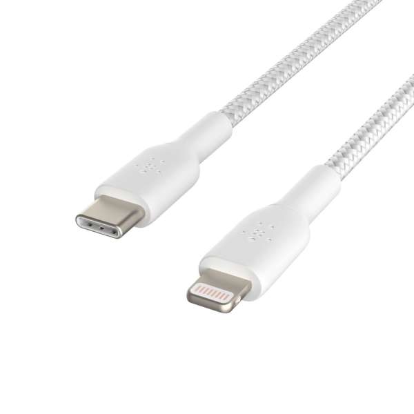 Belkin Braided USB-C to Lightning Cable 2m White