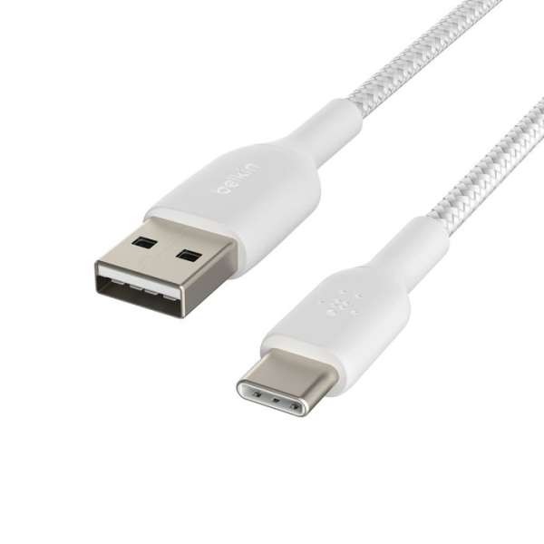 Belkin Braided USB-C to USB-A Cable 0,15m White