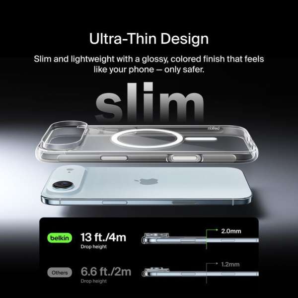 Belkin Clear Series Case for iPhone Air Transparent