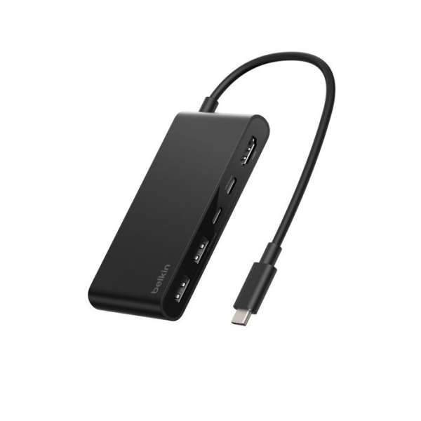Belkin Connect 5-Port USB-C Hub with Dual USB-C Ports Black