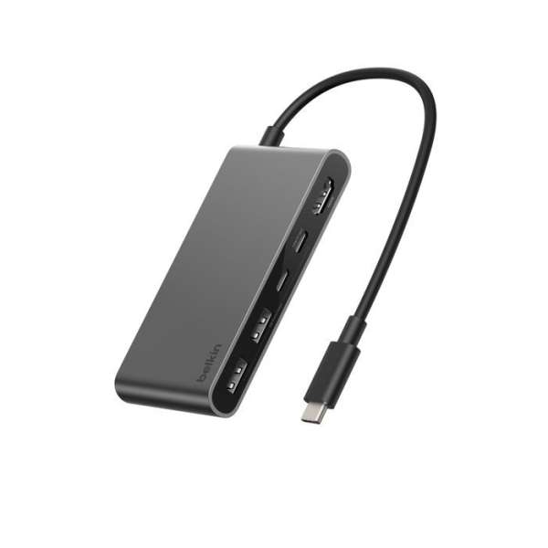 Belkin Connect 5-Port USB-C Hub with Dual USB-C Ports Space Grey