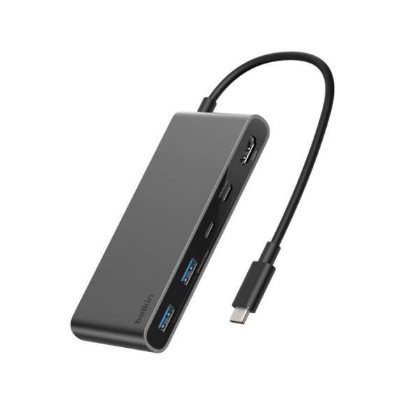 Belkin Connect 7-Port USB-C Hub with Dual USB-C Ports Space Grey