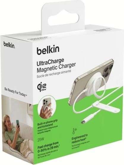 Belkin Magnetic Charger with Qi2 25W + adapter White