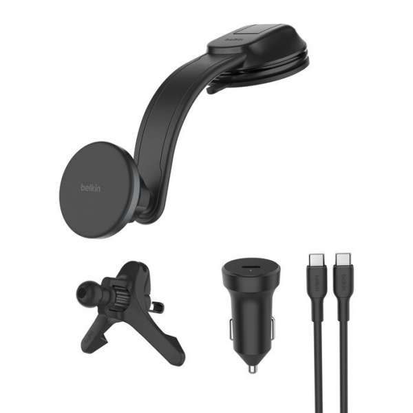 Belkin Magnetic Wireless Charging Car Vent and Dash Mount Black