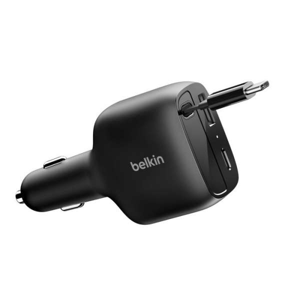Belkin Retractable Car Charger 75W Black