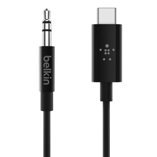 Belkin RockStar 3.5mm Audio Cable with USB-C Connector 0,91m Black