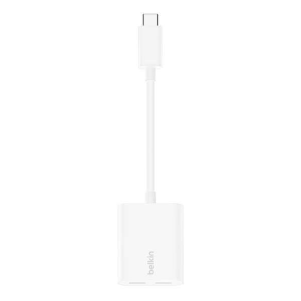 Belkin RockStar USB-C Audio + Charge Adapter White