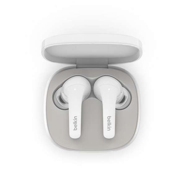 Belkin SoundForm Flow Noise Cancelling Earbuds Headset White