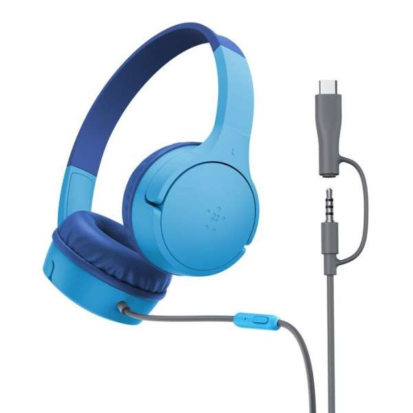 Belkin SoundForm Mini Headphones for Kids Blue
