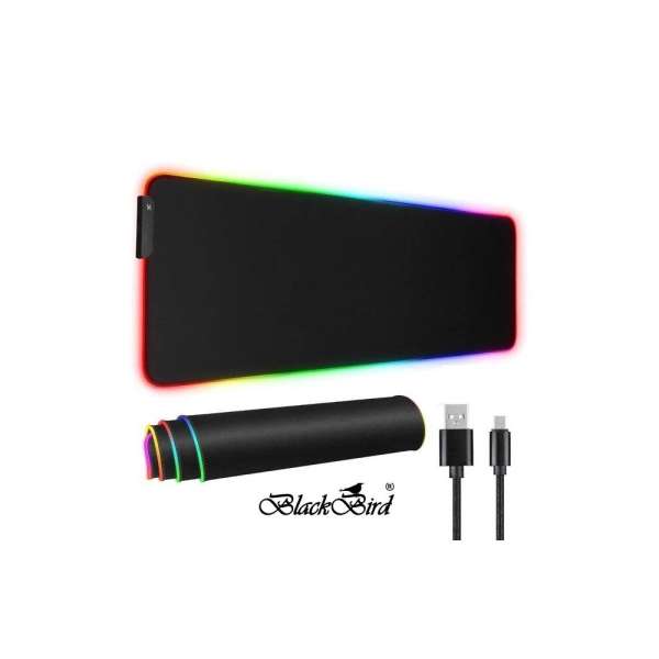 BlackBird MZ-RGB NightHalo Egérpad Black