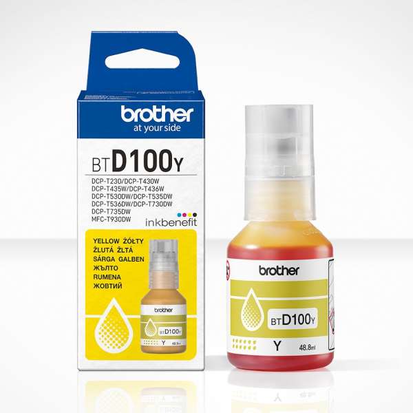 Brother BTD100Y Yellow tintapatron