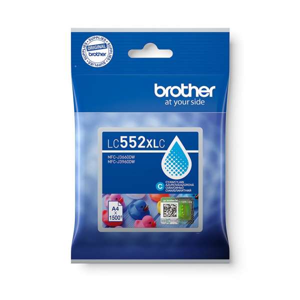 Brother LC552XLC Cyan tintapatron