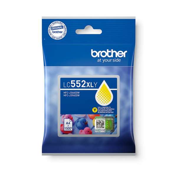 Brother LC552XLY Yellow tintapatron