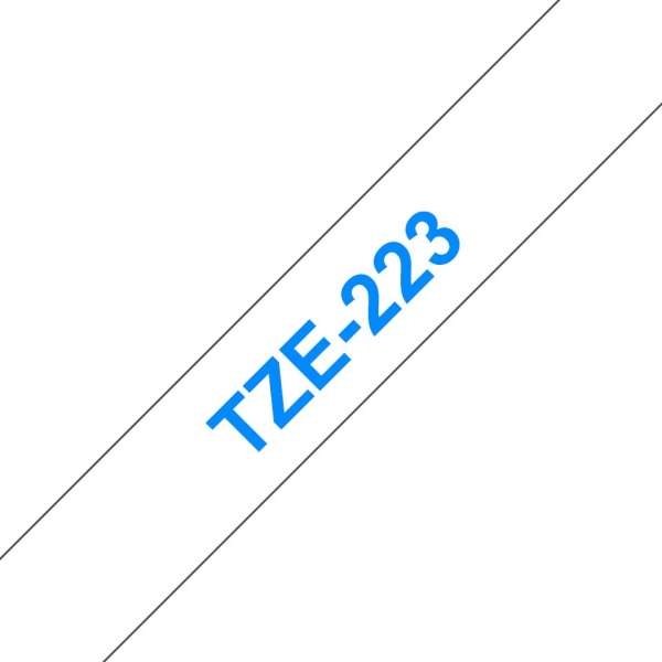 Brother TZe-223 laminált P-touch szalag (9mm) Blue on White