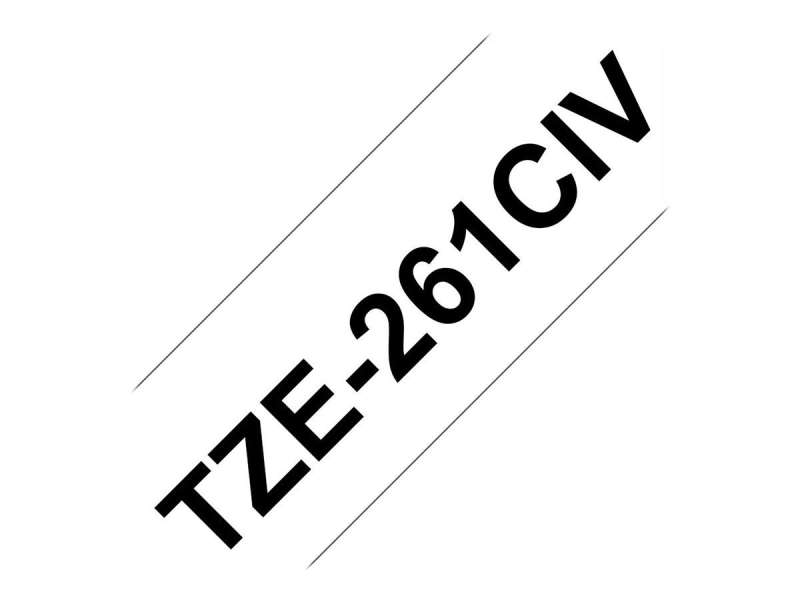 Brother TZe-261CIV laminált P-touch szalag (36mm) Black on White - 8m Bulk