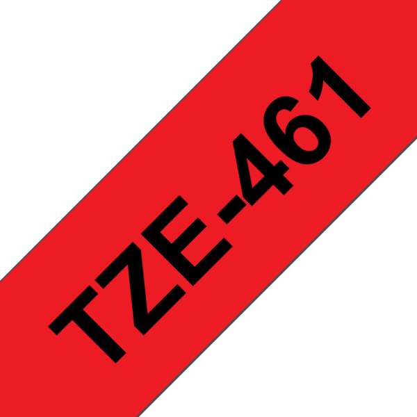 Brother TZe-461 laminált P-touch szalag (36mm) Black on Red - 8m