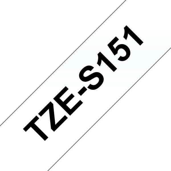 Brother TZE-S151 laminált P-touch szalag (24mm) Black on Clear - 8m