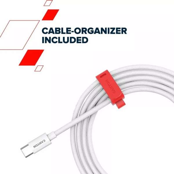 Canyon CC100AB C-C 100W cable Braided 2m White