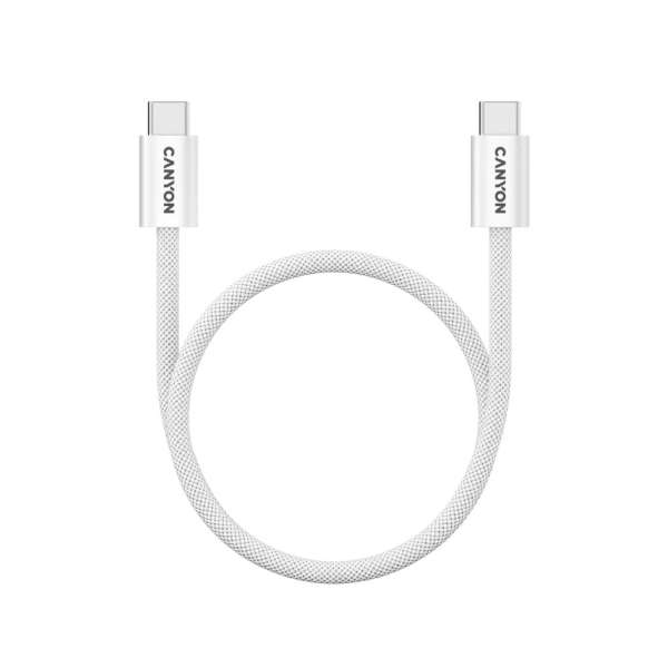 Canyon CND-CCMG60AB15W OnWire 60MG C-C 60W Magnet Braided cable 1m White