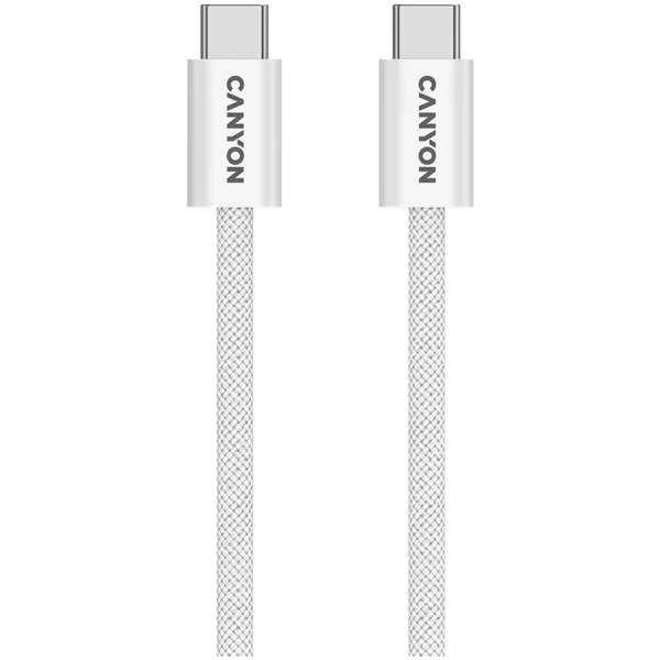 Canyon CND-CCMG60AB15W OnWire 60MG C-C 60W Magnet Braided cable 1m White