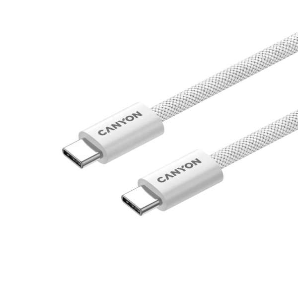 Canyon CND-CCMG60AB15W OnWire 60MG C-C 60W Magnet Braided cable 1m White