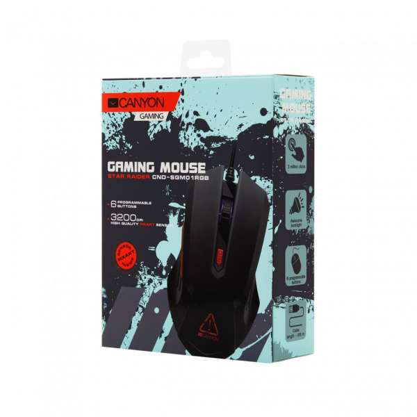 Canyon CND-SGM01RGB Star Raider Gaming mouse Black