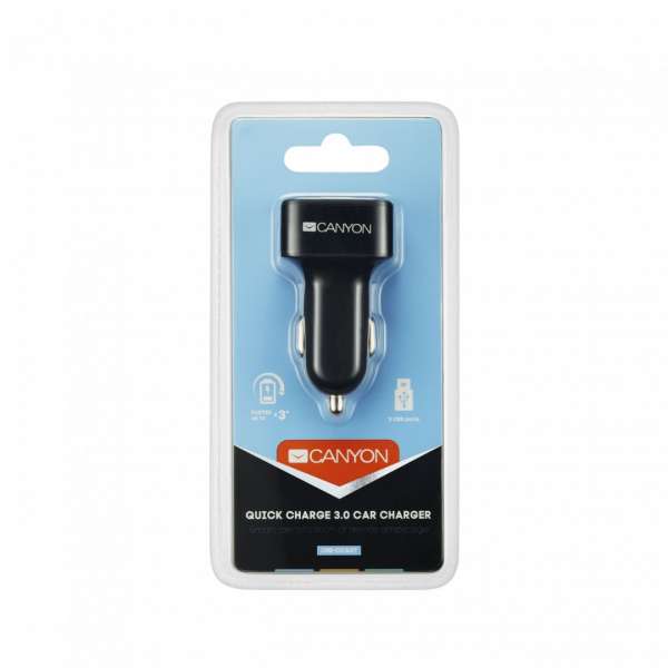 Canyon CNE-CCA07B Triple USB Car Charger Black