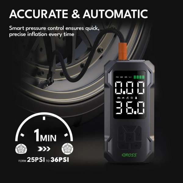 CAROSS Q15 Air Compressor + Powerbank Black